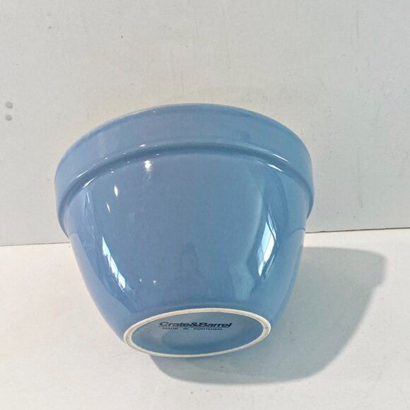 Crate & Barrel Small Mixing Bowl Blue Portugal - Picture 4 of 6